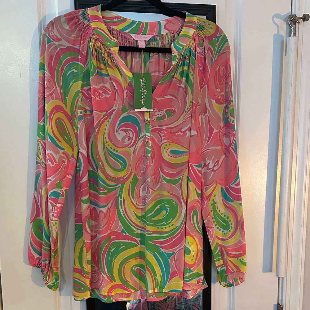 LILLY PULITZER “all nighter” ELSA blouse NWT medium